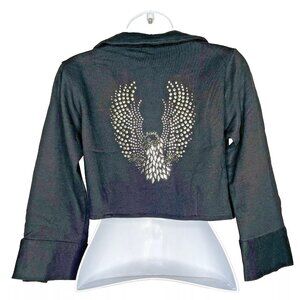 Laura Dahl Studded Phoenix Black Crop Bolero Jacket The L Word Collection